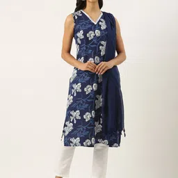 Ethnovog Floral Printed Kurta with Trousers & With Dupatta-55