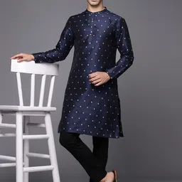 Indo Era Men Polka Dot Kurta-picture-39