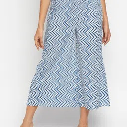 Ethnicity Women Printed Cotton Flared Cropped Palazzo-picture-26