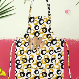 ArtzFolio White & Black Printed Cotton Aprons-image-92