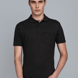 ONN Self Design Polo Collar Pure Cotton T-shirt-image-114