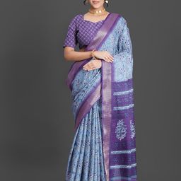NIRMAL CREATION Floral Printed Zari Saree-picture-20