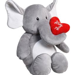 Ultra Kids Grey & Red Elephant With Heart 16Inch Soft Toy image 5