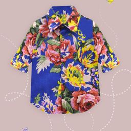 A T U N Boys Blue Floral Printed Casual Shirt-image-39