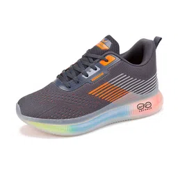 BERSACHE Men Grey Melange Mesh Running Shoes image 3