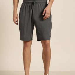 ether Men Charcoal Grey Solid Regular Shorts image 2