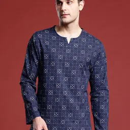 Anouk Men Geometric Printed Pure Cotton Kurta-34