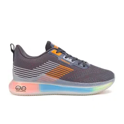 BERSACHE Men Grey Melange Mesh Running Shoes image 5