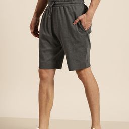 ether Men Charcoal Grey Solid Regular Shorts image 3