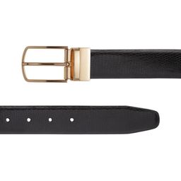 amicraft Men Black & Brown Reversible Textured Belt image 2