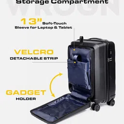 WROGN Unisex Set of 3 Hard Shell Trolley Suitcases image 5