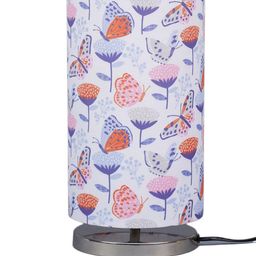 green girgit White Printed Spring is Here Round Column Table Lamp image 3