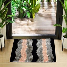 Kuber Industries Brown Zig Zag Far Anti-Skid Door Mat-22