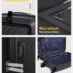 WROGN Unisex Set of 3 Hard Shell Trolley Suitcases image 2