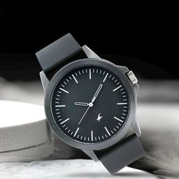 Fastrack Unisex Black Dial & Silicon Straps Analogue Watch 38024PP25-19