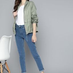 Mast & Harbour Women Olive Green Tailored Jacket-image-13