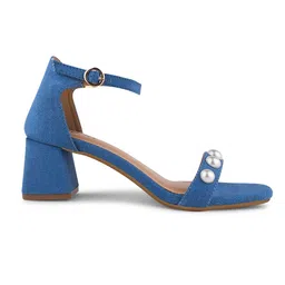 SHUZ TOUCH Colourblocked Suede Block Mules image 5