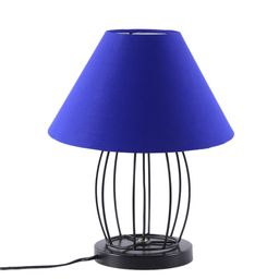 Devansh Blue Solid Traditional Frustum Table Lamp image 2