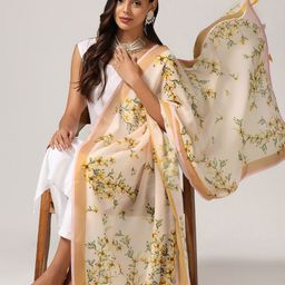 Kaizen TEXO FAB Floral Printed Dupatta With Zari image 5
