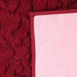 OBSESSIONS Maroon Self-Design Rectangular Bath Rug image 5
