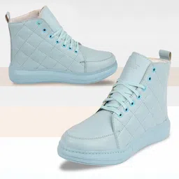 FAUSTO Women Textured Mid Top Lightweight Sneakers-picture-11