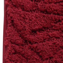 OBSESSIONS Maroon Self-Design Rectangular Bath Rug image 4