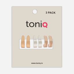 ToniQ Set Of 3 Gold-Plated Contemporary Half Hoop Earrings image 3