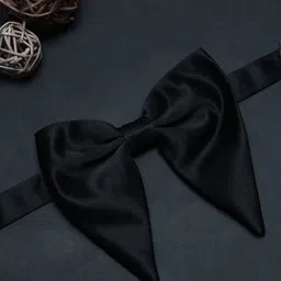 PELUCHE Men Black Solid Butterfly Cotton Bowtie-image-53