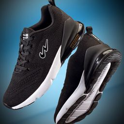 Campus Men Black Mesh Running Shoes-13