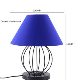 Devansh Blue Solid Frustum Table Lamp image 5