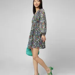 ONLY Floral Printed Smocked Wrap Style Dress-picture-17