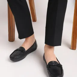 Marc Loire Women Embellished Buckled Lightweight Loafers-23