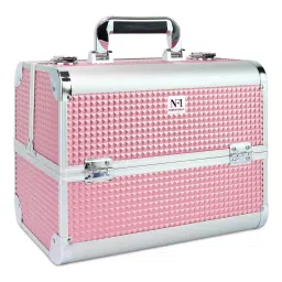 NFI Essentials Pink Cosmetic Organizer Box Storage Case for Women (L)-picture-22