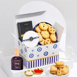 Evil Eye Rakhi And Delights Hamper-1