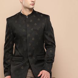 INVICTUS Slim Fit Woven Design Ethnic Bandhgala-42
