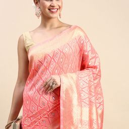 MOHEY Woven Design Zari Saree-image-0