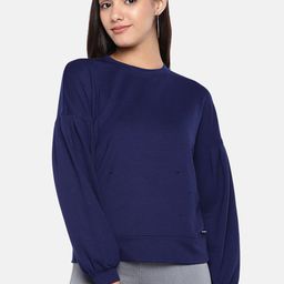 ONLY Women Navy Blue Solid Sweatshirt-image-37
