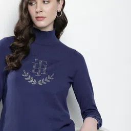 Tommy Hilfiger Embellished High Neck Sweatshirt-picture-49