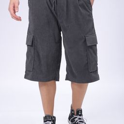 The Indian Garage Co Men Loose Fit Cargo Shorts-image-88