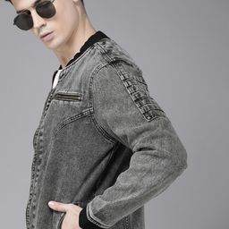 Roadster Men Grey Washed Denim Jacket-picture-33