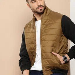 INVICTUS Long Sleeves Mock Collar Bomber Jacket-image-5