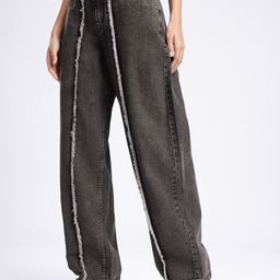 glitchez Women Skater High-Rise Frayed Jeans-image-26