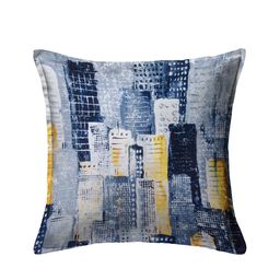 HOUZZCODE Multicoloured Set of 2 Abstract Square Cushion Covers image 2