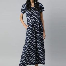 Jaipur Kurti Navy Printed Jumpsuit-image-34
