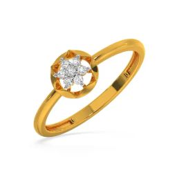Kisna Diamond & Gold Jewellery Floret Cluster 18k (750) Diamond & Gold Ring For Women-image-17
