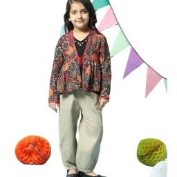 Biba Girls Ecru Cotton Joggers-image-74