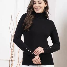 Nayam by Lakshita Black Acrylic Solid Sweater-image-34