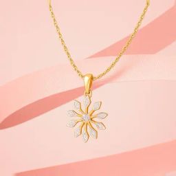 Mia by Tanishq 9k (375) Diamond Yellow Gold Pendant for Women-image-81