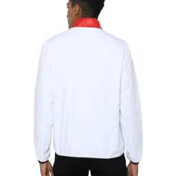 Allen Solly White & Red Regular Fit Colour Block Jacket image 2
