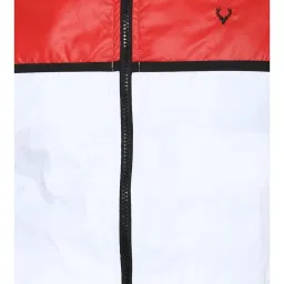 Allen Solly White & Red Regular Fit Colour Block Jacket image 4